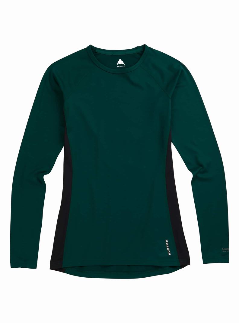 Brown Burton Midweight X Base Layer Crewneck Women's Base Layer Top | SMZFUW759