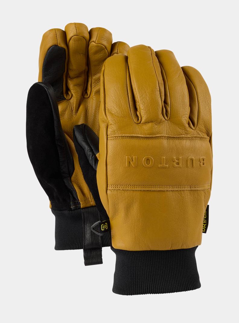 Brown Yellow Burton Treeline Leather Women's Ski Gloves | ORPXZB320