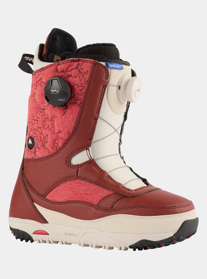 Burgundy / Beige Burton Limelight BOA® Women's Snowboard Boots | HXVQGP530