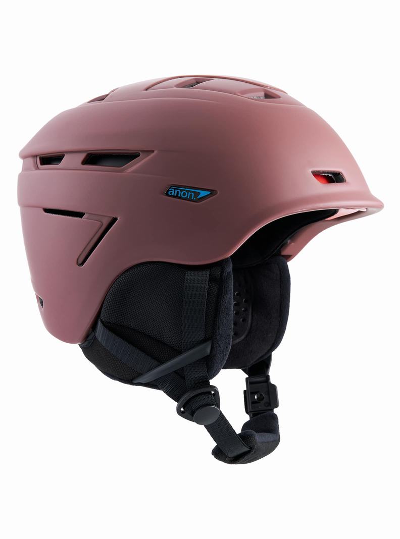 Burgundy Burton Anon Echo Men's Snowboard Helmets | FJGZAE394