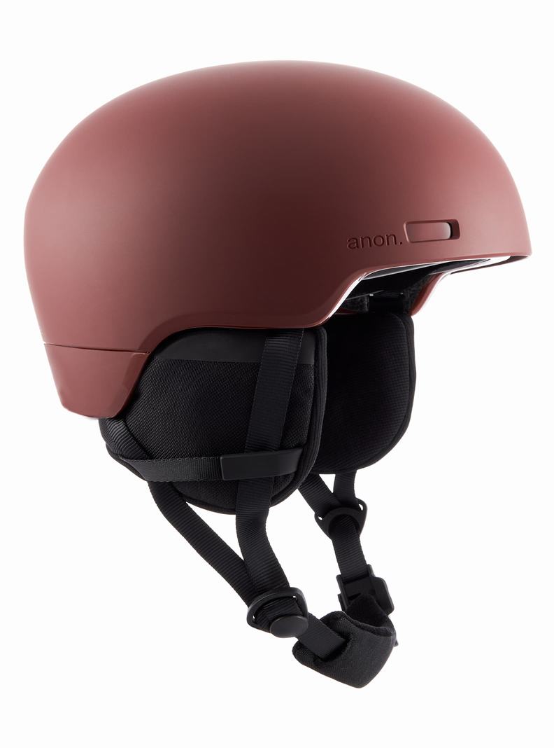 Burgundy Burton Anon Windham WaveCel Men's Snowboard Helmets | VBFCUD835