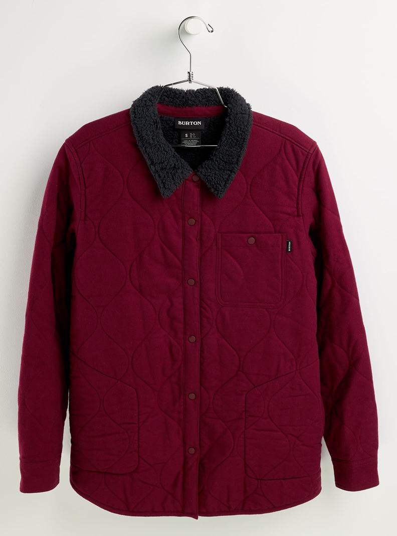 Burgundy Burton Grace Insulated Flannel Women's Shirts | QLGXJD084