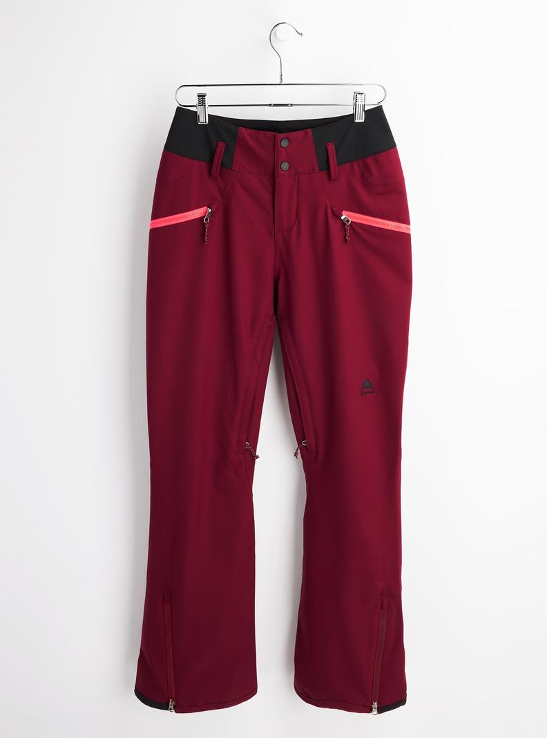 Burgundy Burton Marcy High Rise Stretch Women's Ski Pants | DWNISQ129