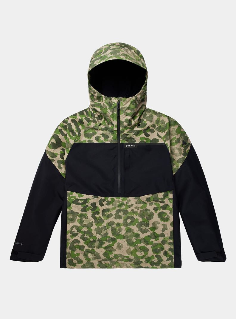 Camo / Black Burton Pillowline GORE-TEX 2L Anorak Men's Ski Jackets | MUNHWD320