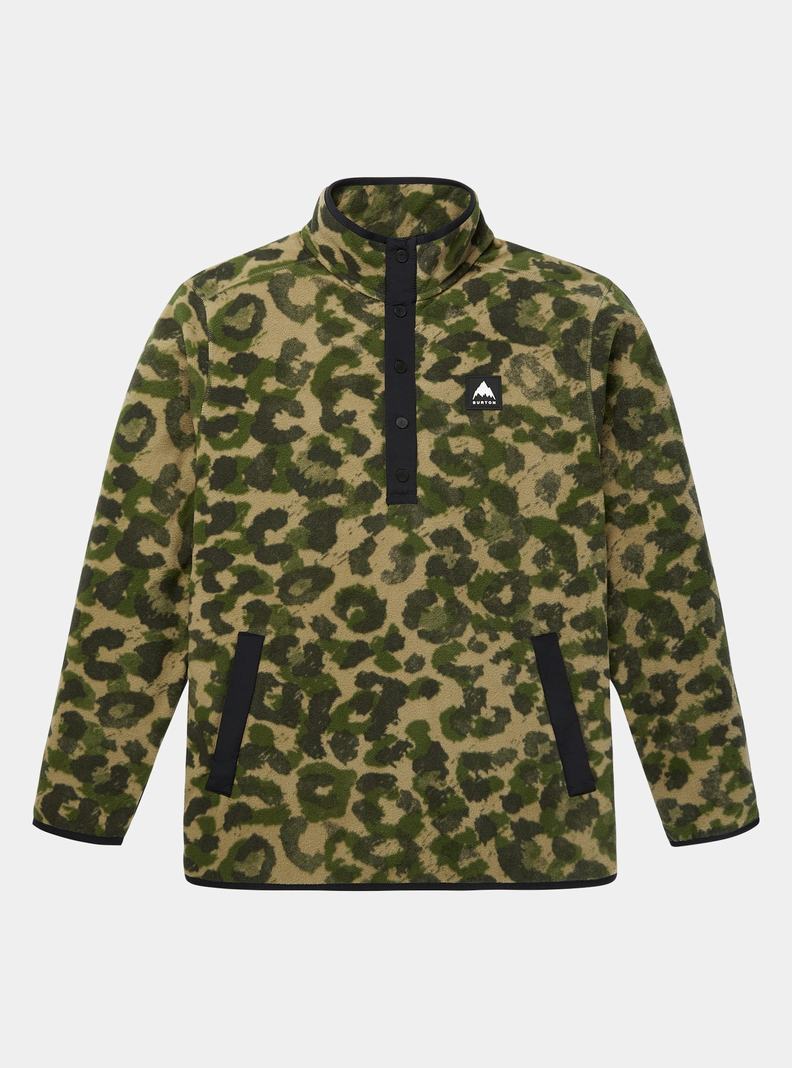 Camo Burton Hearth Fleece Pullover Men's Sweatshirts | VOKISZ813