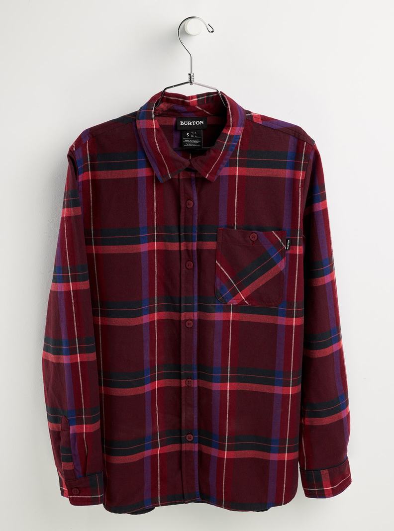 Deep Red Burton Grace Long Sleeve Flannel Women's Shirts | XWULGF469