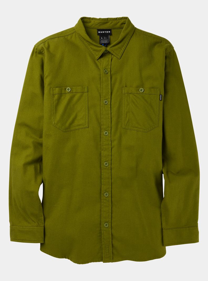 Green Burton Favorite Long Sleeve Flannel Men's Shirts | GMJHTS390