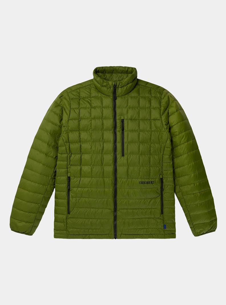 Green Burton Mid-Heat Down Men's Ski Jackets | WNBZRL673