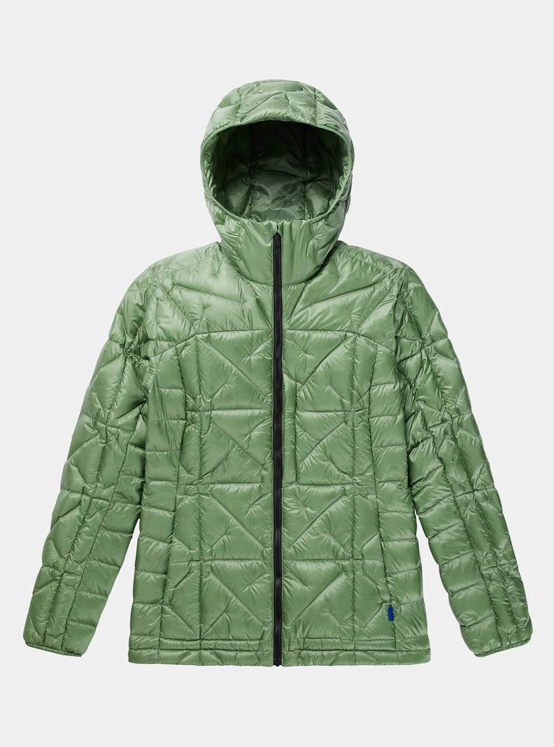 Green Burton [ak] Baker Down Hooded Women's Ski Jackets | TUOPVR619