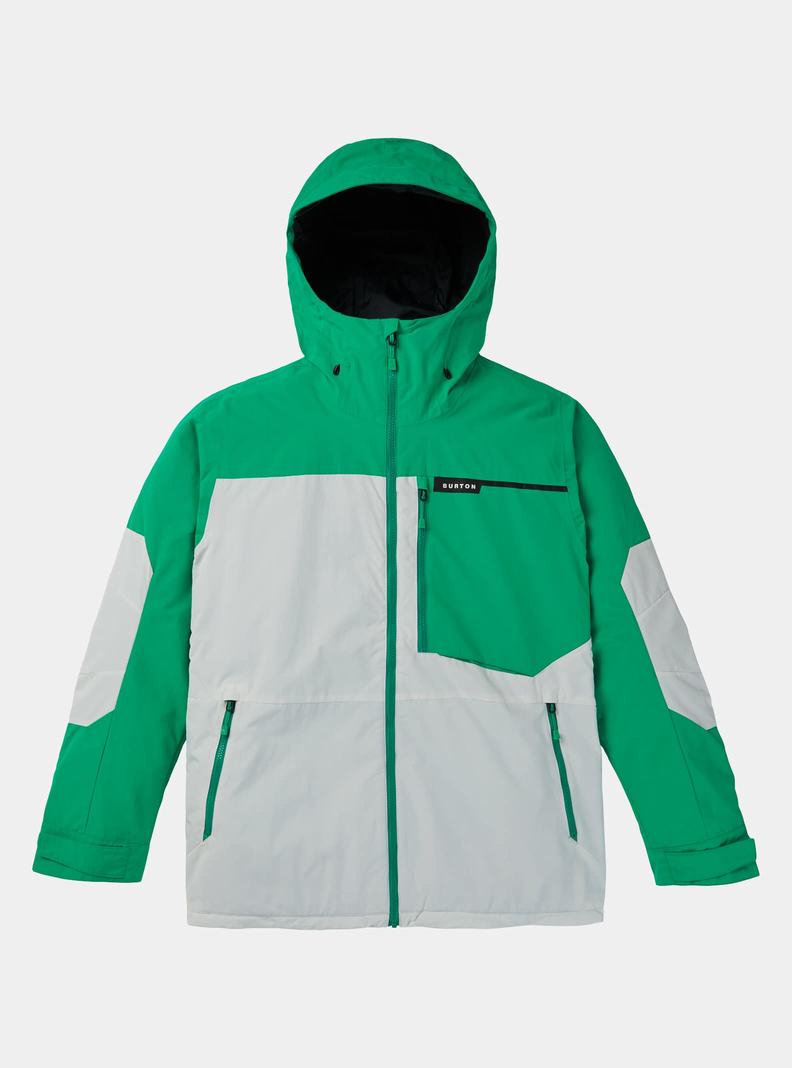 Green / White Burton Peasy 2L Men's Ski Jackets | IRQMLA406