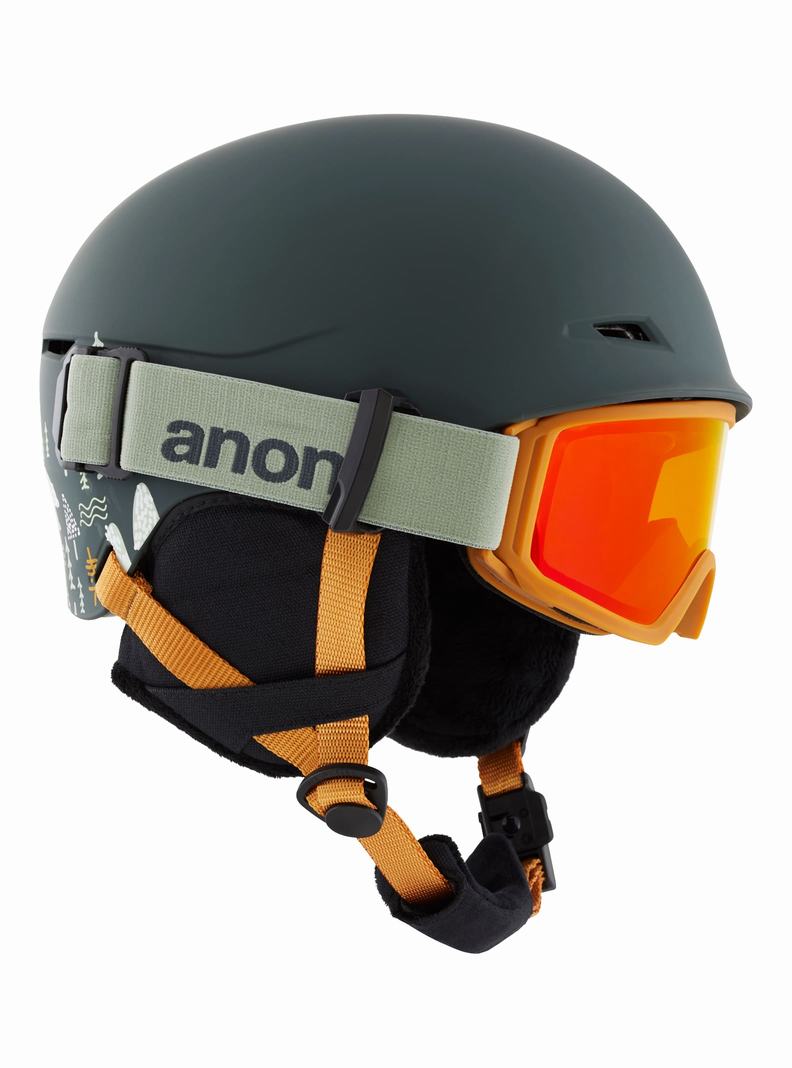 Grey Burton Anon Define Kids' Snowboard Helmets | CJRMWV894