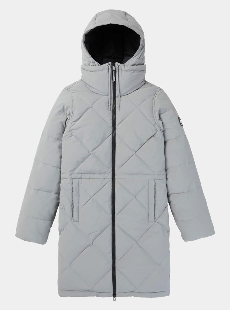 Grey Burton Chescott Down Women's Ski Jackets | IONHPG963