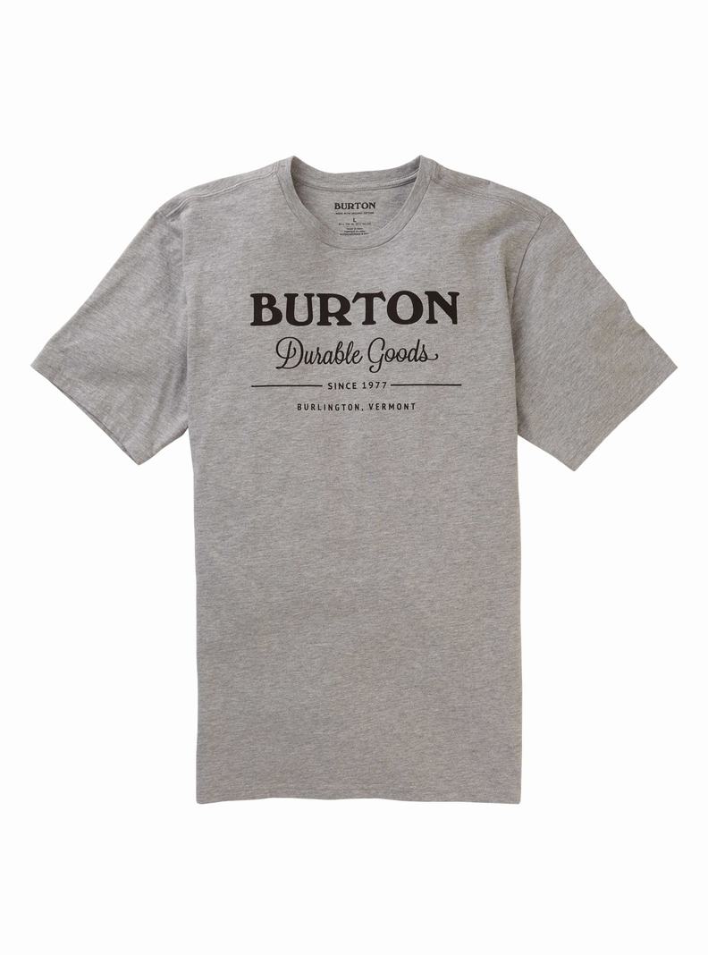 Grey Burton Durable Goods Short Sleeve Men's T-Shirts | PTUAHS495