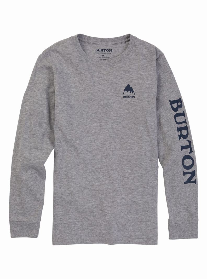 Grey Burton Elite Long Sleeve Kids' T-Shirts | PTWMRI795