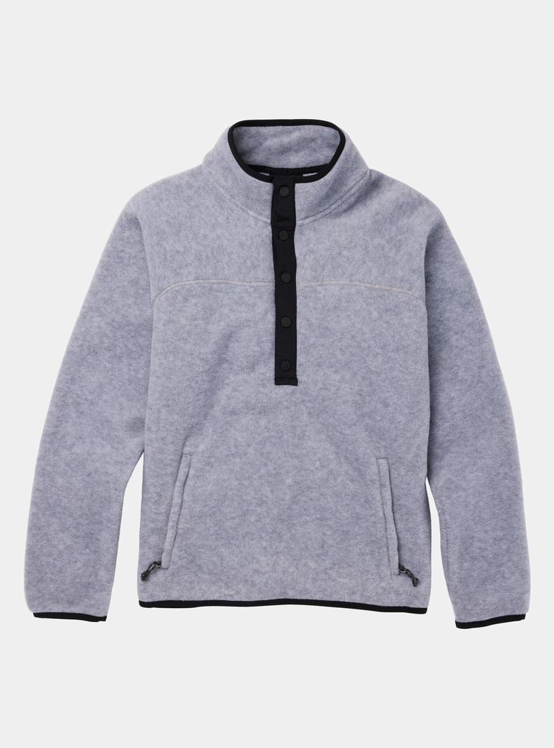 Grey Burton Hearth Fleece Pullover Women's Sweatshirts | ZNCXYG432