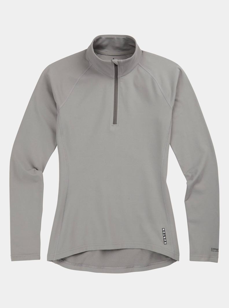 Grey Burton Heavyweight X Base Layer Quarter-Zip Women's Base Layer Top | QFRJLC271