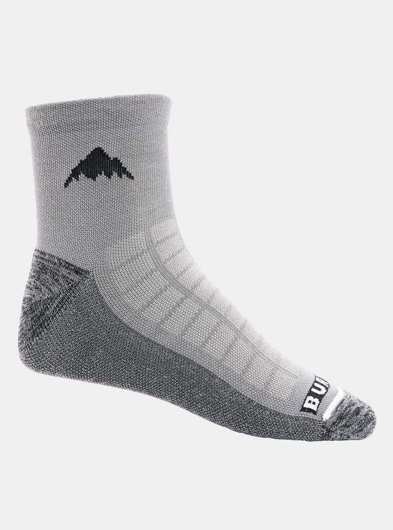 Grey Burton Lightweight Quarter Crewneck Men's Socks | RKVFBN017