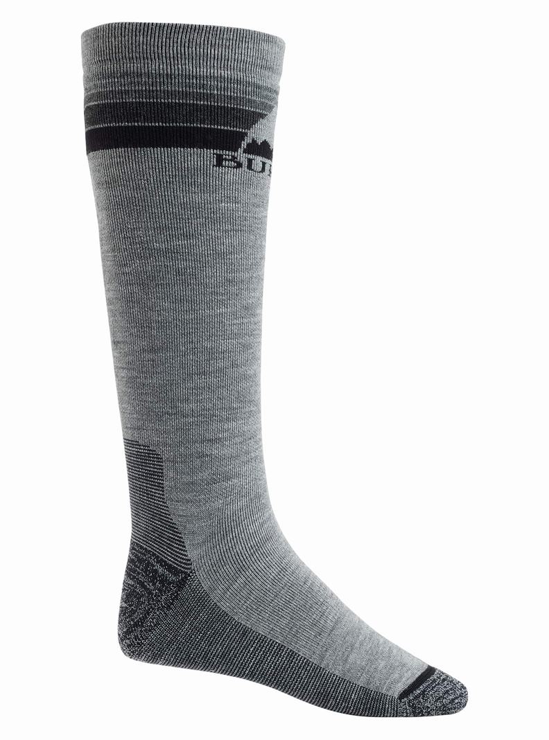 Grey Burton Midweight Emblem Men's Socks | TBHULO701