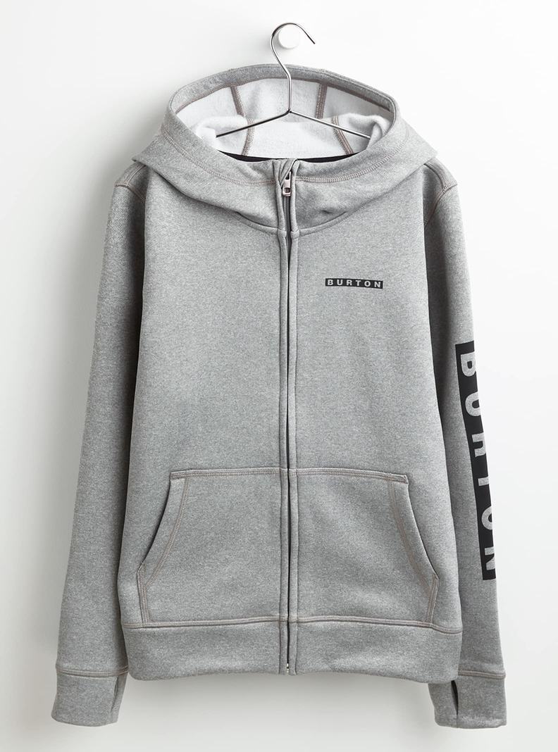 Grey Burton Oak Full-Zip Kids' Hoodies | OUWYAF185