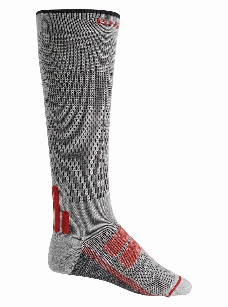 Grey Burton Performance + Ultralight Compression Men's Socks | EZHRTM629