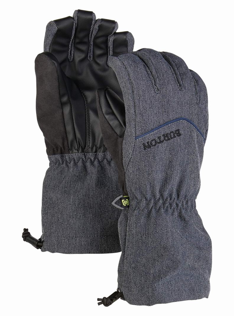 Grey Burton Profile Kids' Ski Gloves | YQUAIW370