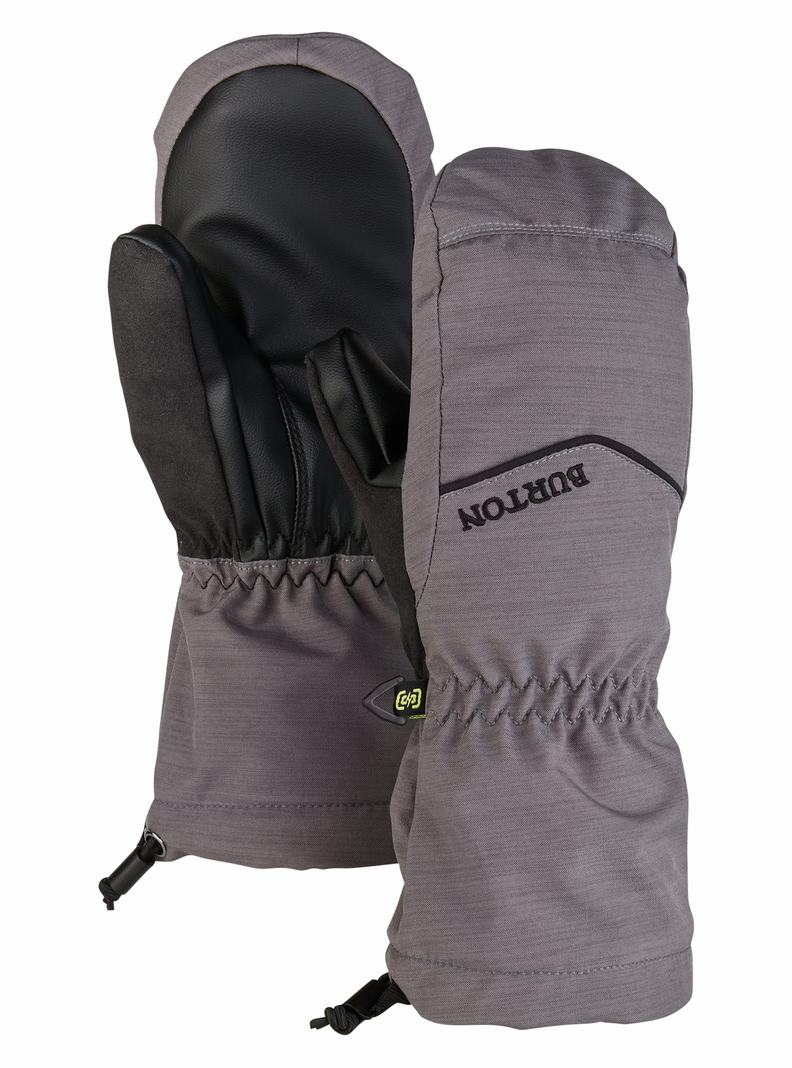 Grey Burton Profile Kids' Ski Mittens | TNWPRL983