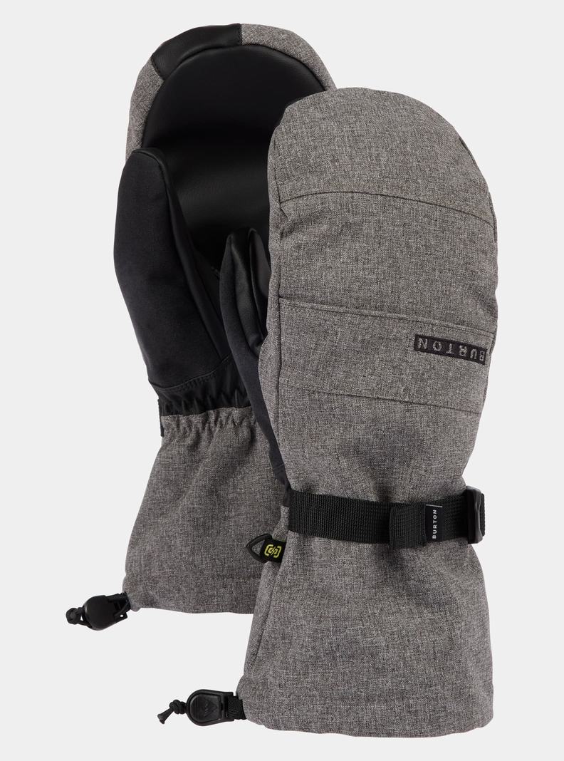 Grey Burton Profile Men's Ski Mittens | ELFZIP091