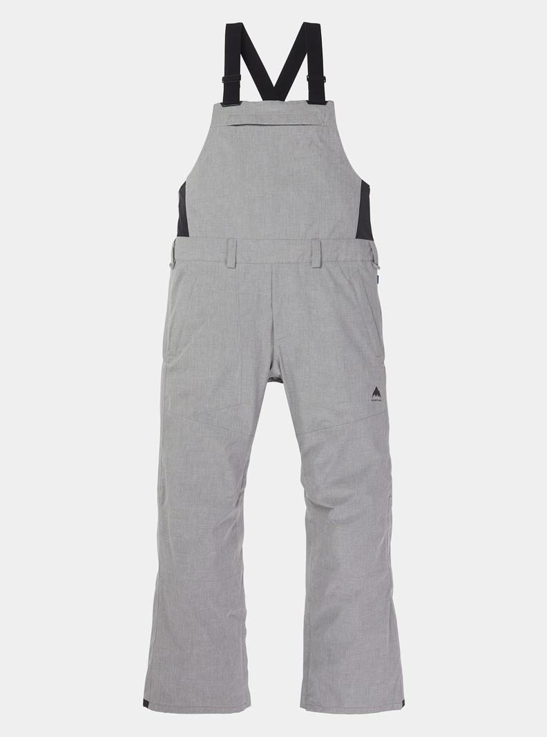 Grey Burton Snowdial Men's Bibs | GTVJWQ036