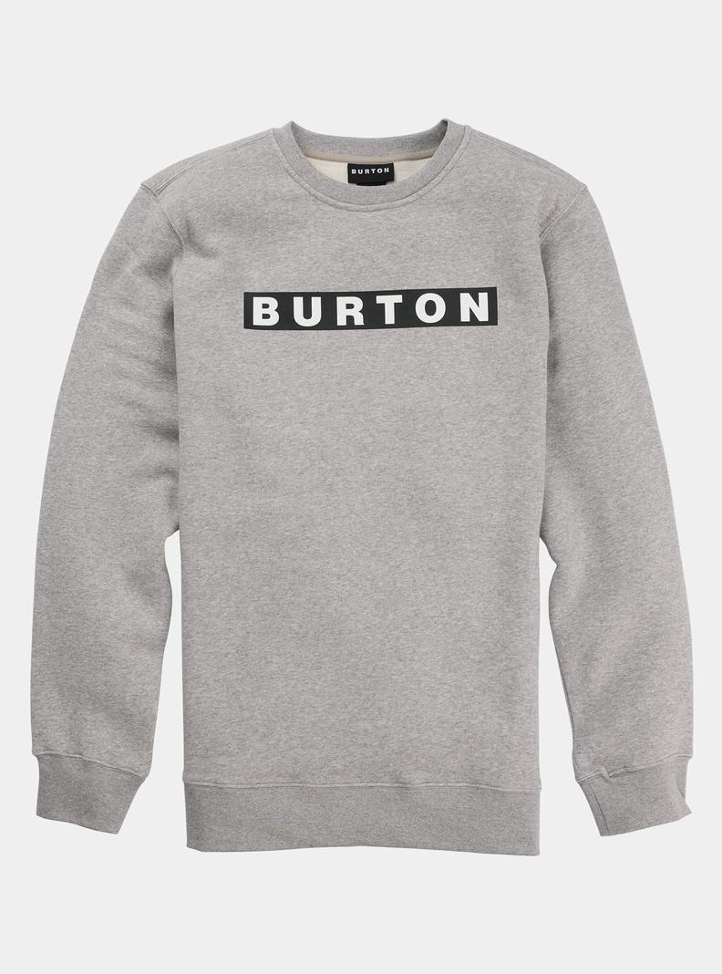 Grey Burton Vault Crew Men's Sweatshirts | NAPTXF872