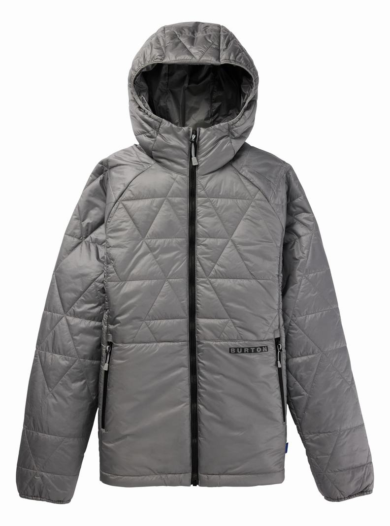 Grey Burton Versatile Heat Hooded Synthetic Insulated Women's Ski Jackets | RENTBI643