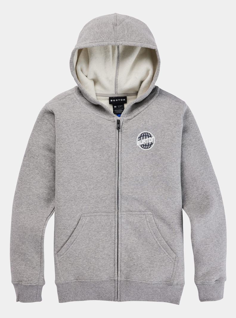 Grey Burton Westdale Full-Zip Kids' Hoodies | NLWZQY412