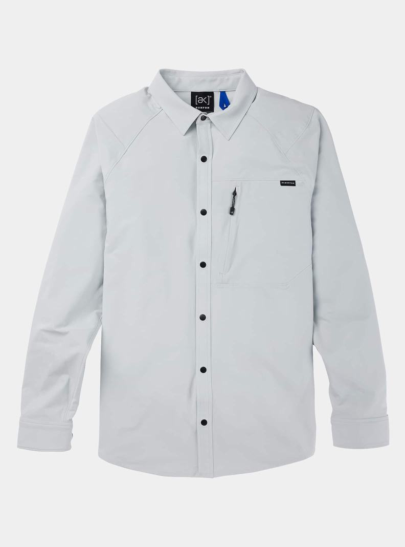 Grey Burton [ak] Slats Long Sleeve Men's Shirts | SVTKOW042