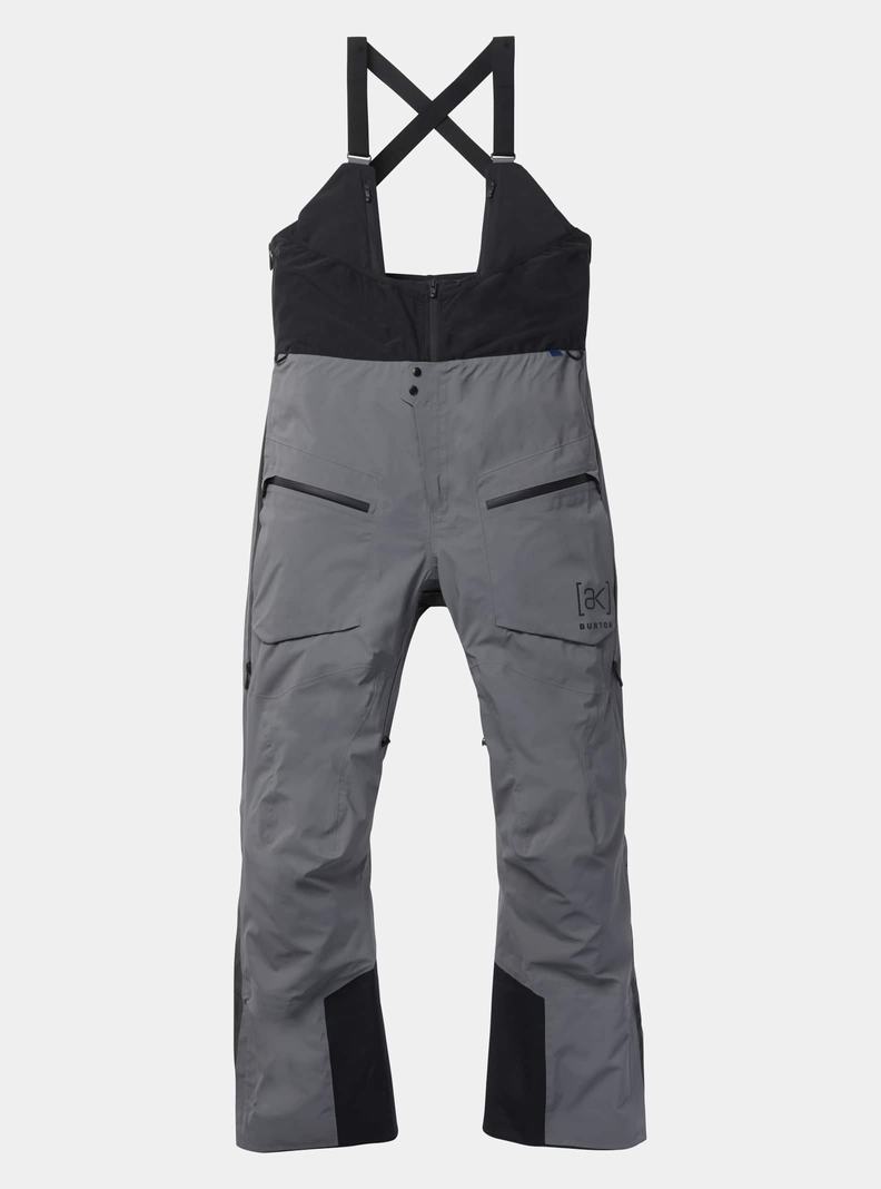 Grey Burton [ak] Tusk GORE-TEX PRO Hi-Top 3L Men's Bibs | PTGFND086