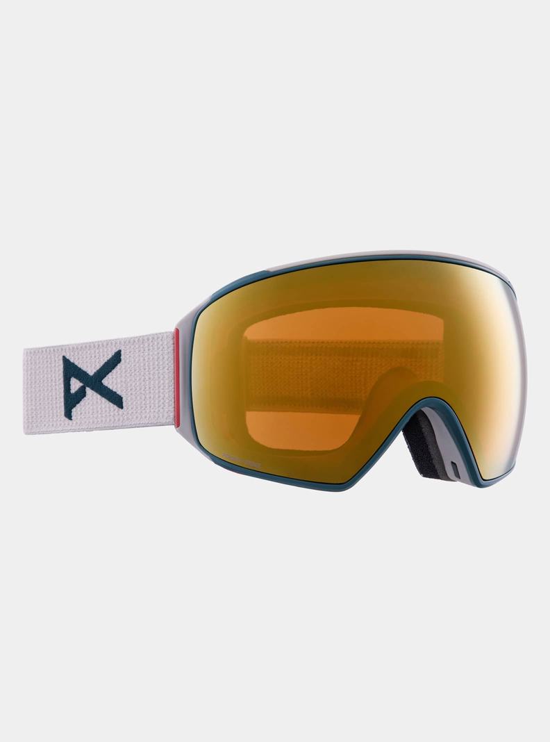 Grey / Orange Burton Anon M4 Goggles (Toric) + Bonus Lens + MFI® Face Mask Women's Ski Goggles | FGZSNO714