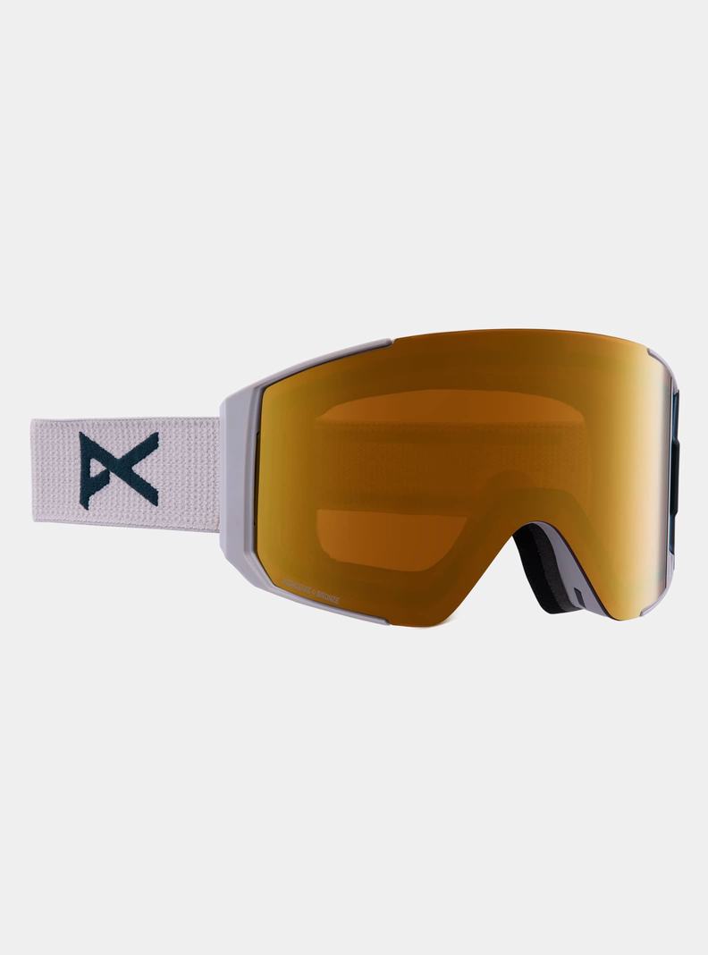 Grey / Orange Burton Anon Sync Low Bridge Fit Goggles + Bonus Lens Women's Ski Goggles | IALUNQ169