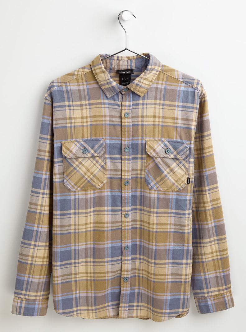 Khaki / Blue Burton Brighton Flannel Men's Shirts | VKZBRS960