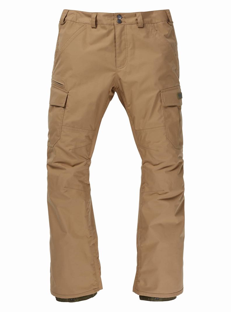 Khaki Burton 5L Cargo (Relaxed Fit) Men's Ski Pants | SUOITX543