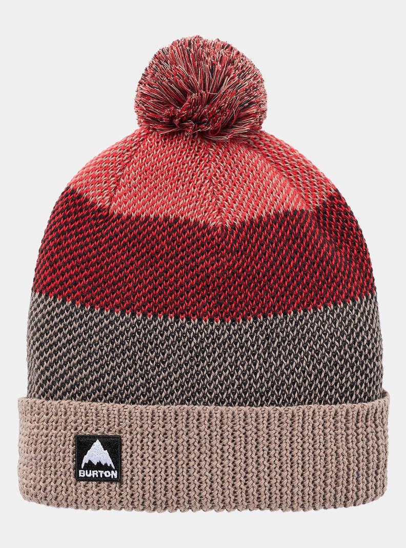 Khaki Burton Fleece-Lined Pom Kids' Beanie | CREUZM659