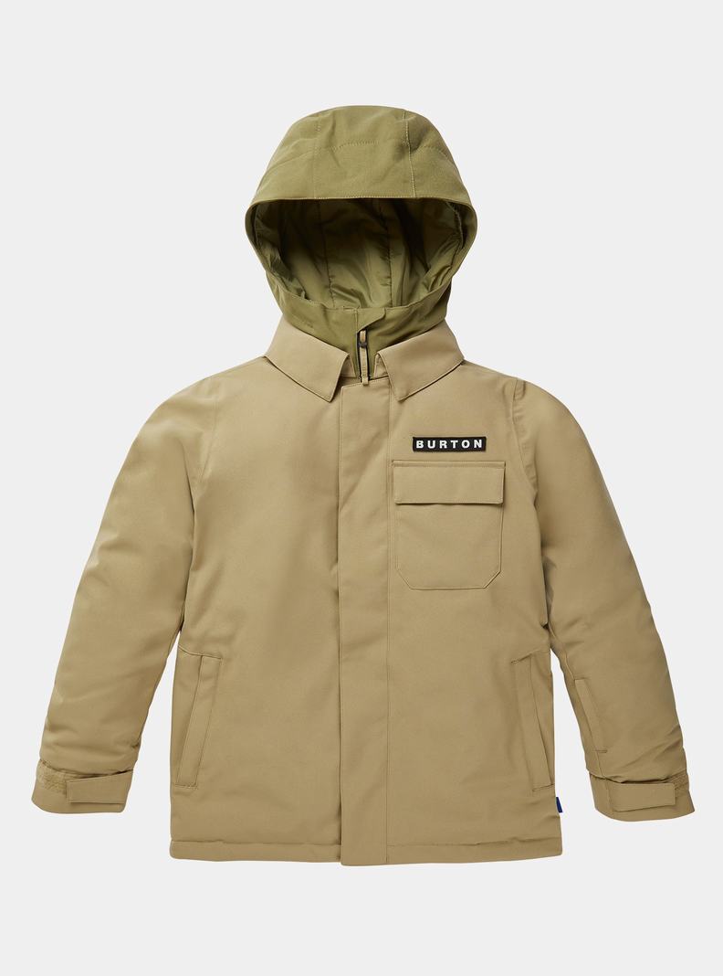 Khaki Burton Uproar 2L Kids' Ski Jackets | XGQORD387