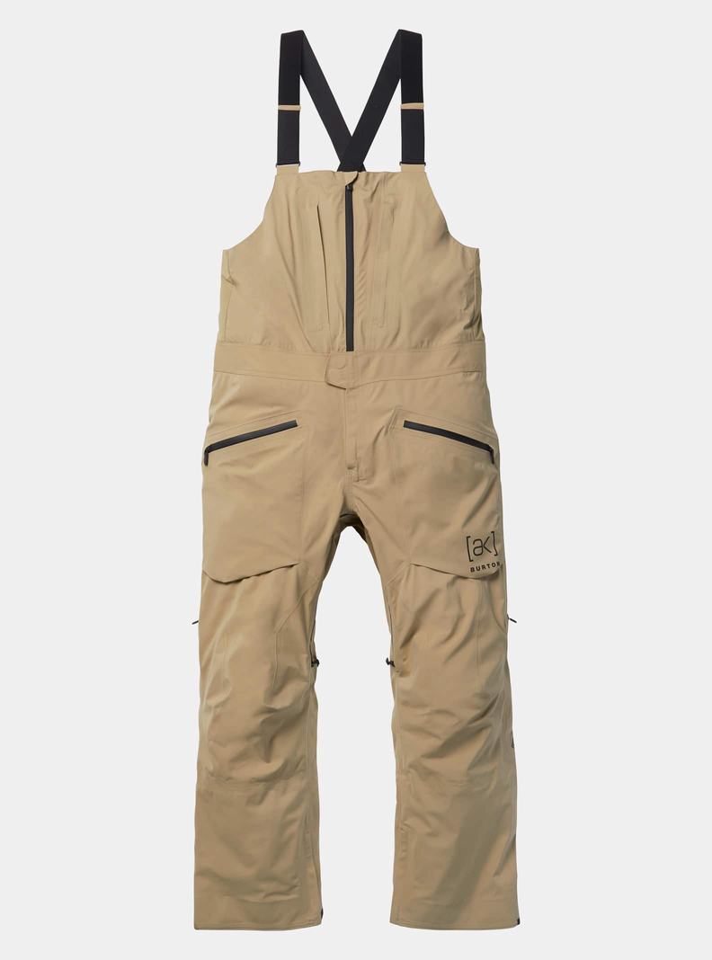 Khaki Burton [ak] Freebird GORE‑TEX 3L Stretch Men's Bibs | RZJFTN406