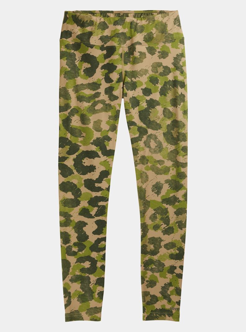 Khaki / Green Burton Midweight Base Layer Pants Women's Base Layer Pants | AVDRPX489