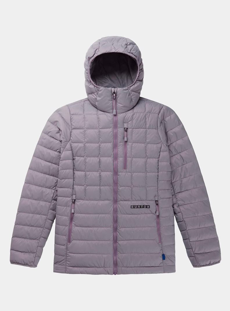 Lavender Burton Mid-Heat Hooded Down Insulated Women's Ski Jackets | INXAUH913