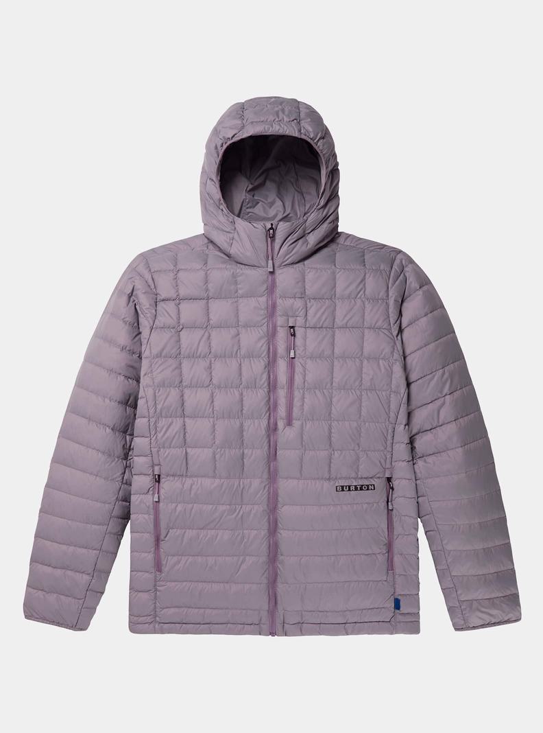 Lavender Burton Mid-Heat Hooded Down Insulated Men's Ski Jackets | NEXYHV126