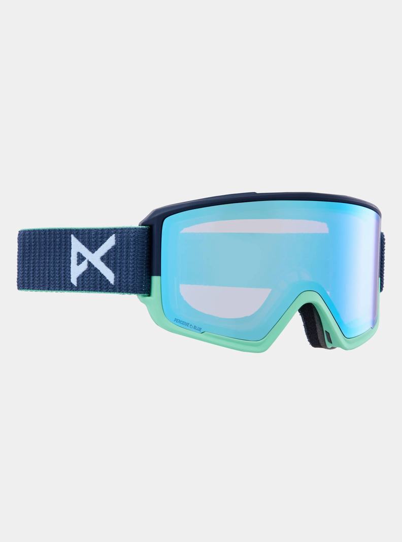 Navy / Blue / Pink / Burton Anon M3 Goggles + Bonus Lens + MFI® Face Mask Men's Ski Goggles | IFUPMB307