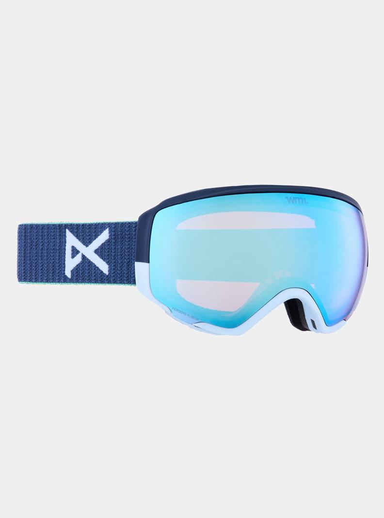 Navy / Blue / Pink / Burton Anon WM1 Goggles + Bonus Lens + MFI® Face Mask Men's Ski Goggles | BWOHAY853