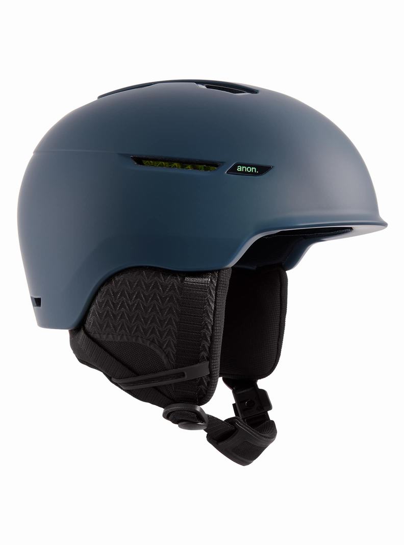 Navy Burton Anon Logan WaveCel Men's Snowboard Helmets | XUIBMY428