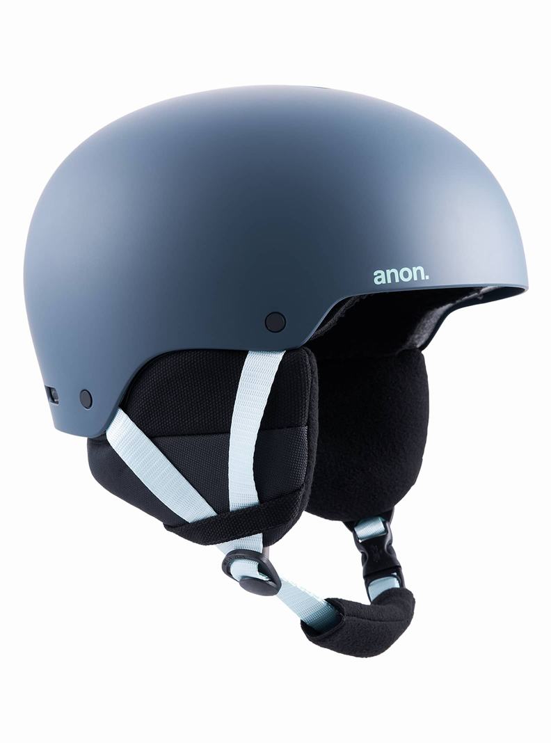 Navy Burton Anon Raider 3 Round Fit Men's Snowboard Helmets | EVBTOJ574