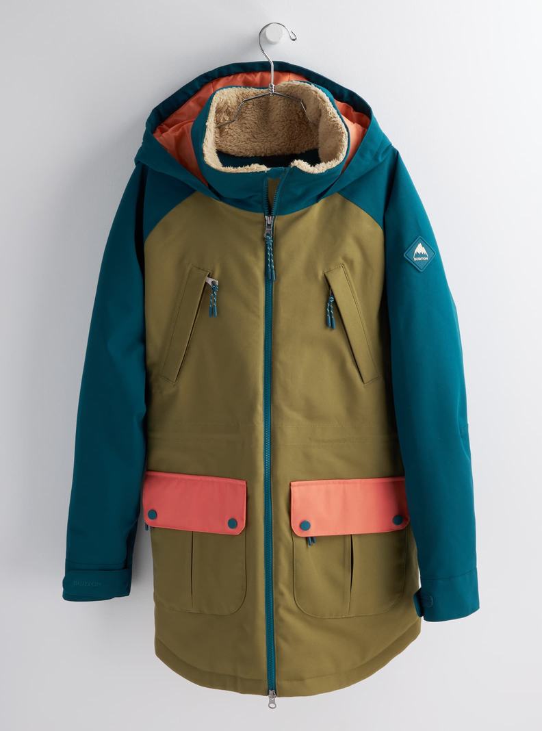 Olive / Blue Burton Prowess Women's Ski Jackets | XQGPKE852