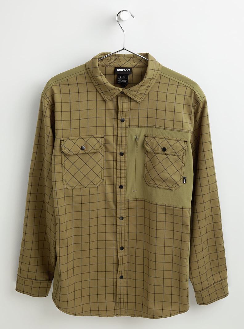 Olive Burton Brighton Performance Flannel Men's Shirts | VOMZWQ630