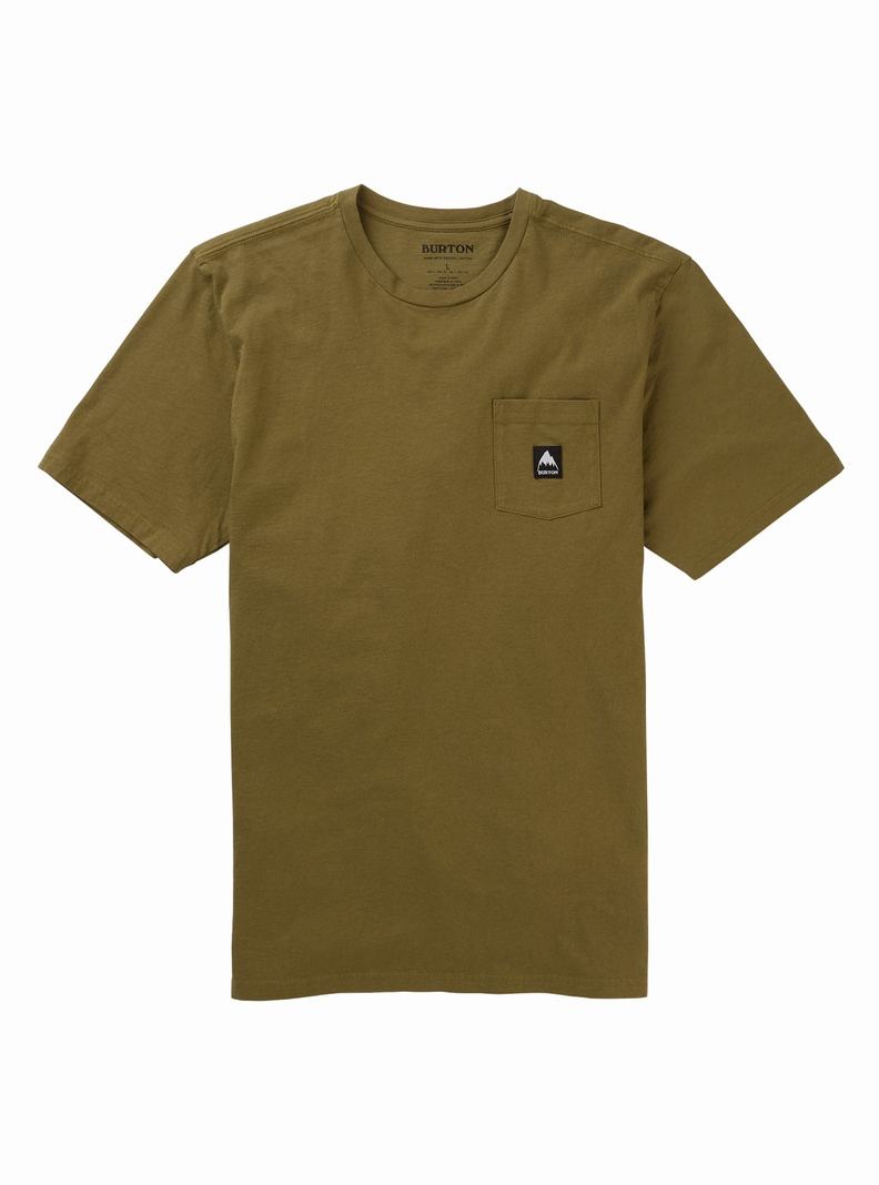 Olive Burton Colfax Short Sleeve Men's T-Shirts | QJWZEX198